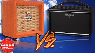 Boss Katana Mini vs Orange Micro Crush  Mini Amp Comparison [upl. by Lorens]