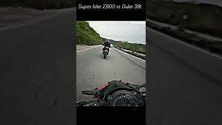 automobile z900 vs duke 390 drag race public ride full power ride 🏍️🚀🚀🚀 short video [upl. by Nnazil270]