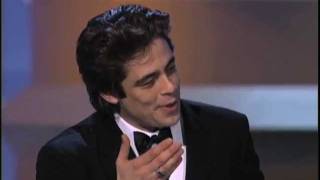 Benicio Del Toro winning Best Supporting Actor [upl. by Omolhs685]