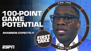 Shannon Sharpe expects a 100PT game within the next 5 years 😲  First Take [upl. by Ettennej577]