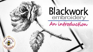 Introduction to blackwork embroidery  Hand embroidery video [upl. by Dett711]