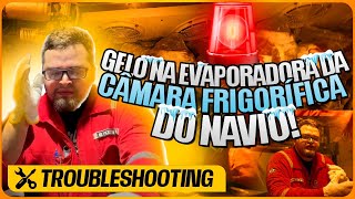 TROUBLESHOOTING  GELO NA EVAPORADORA DA CÂMARA FRIGORÍFICA DO NAVIO [upl. by Riem]