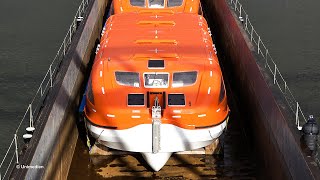 IONA  the transport of lifeboats from HATECKE shipyard to MEYER WERFT shipyard  4KQualityVideo [upl. by Gathers]