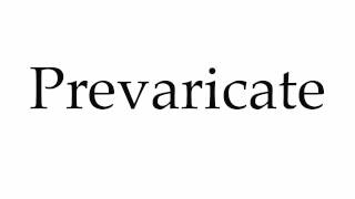 How to Pronounce Prevaricate [upl. by Hsizan]