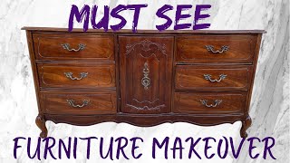 Furniture Makeover using Country Chic Paint and my favorite Whitewashing technique [upl. by Sension]