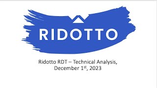 Ridotto RDT  Technical Analysis December 1st 2023 [upl. by Annayak]