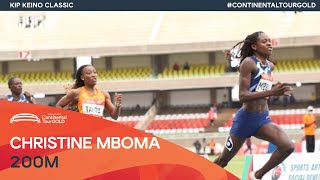 Mboma wins 200m in 2239 to cap off an incredible season  Continental Tour Gold Nairobi [upl. by Verena]