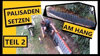 BEETEINFASSUNG AUS BETON  PALISADEN 👷‍♂️│Selber bauen  So gehts│Teil 25 [upl. by Carver513]