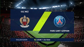 FC 24 Full match Nice vs PSG Ligue 1 Uber Eats [upl. by Nich]