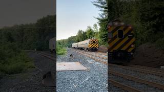 Amtrak Ex Metroliner Cab Car 9643 Leads P42 121 on Berkshire Flyer Out of Greenfield With Nice K5LA [upl. by Lamek]