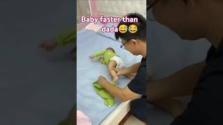 Baby doesnt want to wear pants 😂 baby funny fun cutebaby cute shortsviral [upl. by Arehsat]