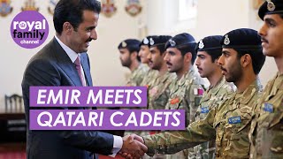 Emir of Qatar Enjoys Flypast at Royal Military Academy Sandhurst [upl. by Nehtanoj]