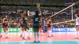 Final 1 SET Mundial feminino de vôlei 2010 Brasil vs Rússia [upl. by Fadil]