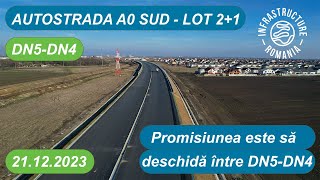 Autostrada A0 Sud Lot 2  DN5DN4  Inaugurare in 31122023  21122023 [upl. by Ipoillak]