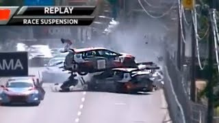 Video255 Big Crash WTCR Vila Real 2018 Race 1 RALLYpèdia [upl. by Susejedairam498]