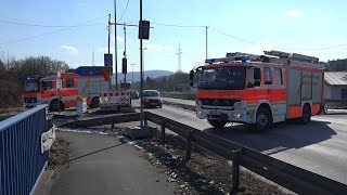 Einsatzfahrt  Alarmfahrt Feuerwehr Hagen zur BAB1 über gesperrte Auffahrt Volmarstein FR Bremen [upl. by Mia]