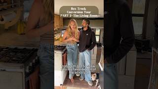 Part 2 of our Box truck conversion tour our tin home on wheels living room [upl. by Attebasile]