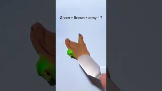 Green Brown and Army Colour Mixed 💜 colormixing relaxing asmr satisfying chillwell [upl. by Havelock]