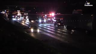 Driver of corvette walks alot alive after crashing on freeway in Colton CA [upl. by Lavicrep102]