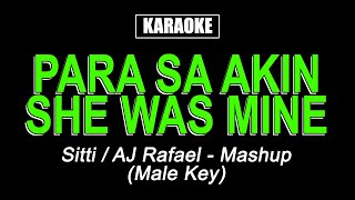 Karaoke  Para Sa Akin  She Was Mine Mashup  Male Key [upl. by Clabo334]