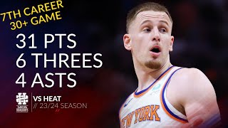 Donte DiVincenzo 31 pts 6 threes 4 asts vs Heat 2324 season [upl. by Sikorski]