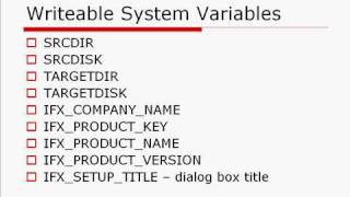 InstallScript  System Variables  InstallShield 2009 [upl. by Flynn304]