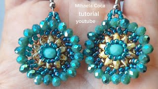 Tutorial facile orecchini Fiorellini Easy beaded earrings [upl. by Accire9]