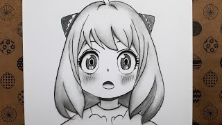 Anya Forger Anime Çizimi Kolay Anime Resmi Nasıl Çizilir [upl. by Cutlerr]