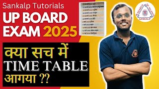 UP BOARD TIME TABLE 2025 CLASS 10 amp 12 UPDATES KYA UP BOARD KA TIME TABLE AA GYA HAIN [upl. by Huckaby]