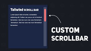 Custom Scrollbar Using Tailwind CSS in 2 Minutes for React Project [upl. by Lallage]