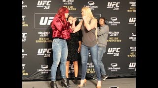 Cris Cyborg vs Holly Holm staredown [upl. by Marvin]