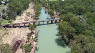 Bluewater Creek downstream of the Bruce Highway after the 2019 Floods Townsville 10022019 [upl. by Eelac]