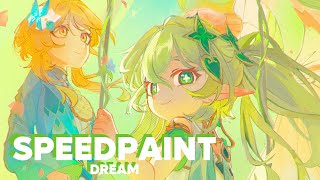 Dream  Genshin Impact Speedpaint [upl. by Eissat]