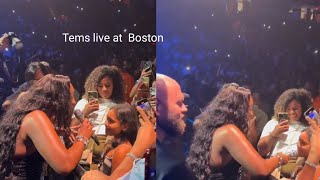 Tems keeps making history as she continues her Born in the wild tour show at Agganis Arena Boston [upl. by Anitsim]