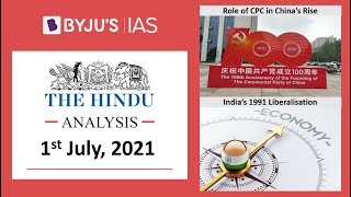 The Hindu Analysis for 1st July 2021 Current Affairs for UPSCIAS [upl. by Ithaman667]