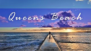 【4K】𝐖𝐀𝐋𝐊 🇺🇸 Sunset in Queens Beach Waikiki [upl. by Arianna]