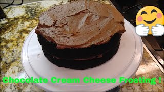 Chocolate Cream Cheese Frosting for Devils Food Cake How To Make [upl. by Ard]