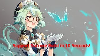 Support Sucrose Build in 10 Seconds DPS Build in description  Genshin Impact shorts [upl. by Anawot]