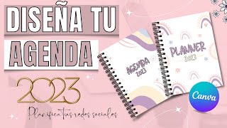 💟 Diseña tu AGENDA 2023 en CANVA 💫 Te regalo la plantilla de este video 🌹 [upl. by Hadeehuat]