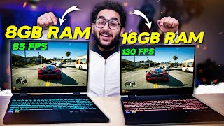 The END of 8GB RAM Gaming Laptops in 2023 8GB vs 16GB Ft Acer Nitro 5 [upl. by Kanal]