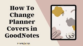 How To Change Document Cover In GoodNotes Digital Planners  Add A Cover To GoodNotes Planner [upl. by Tiffy]