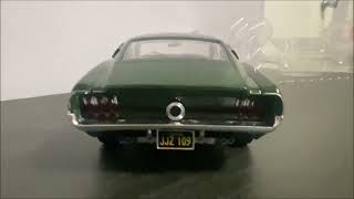 1969 Ford Mustang Fastback 118 Greenlight Bullitt Diecast review [upl. by Yerroc47]