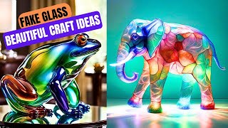 Costly Looking Fake Glass Home Decor  Plastic Bottle Craft Ideas  Joni art and craft 🙏❤ [upl. by Lana]