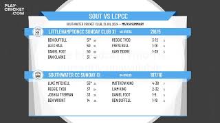 Southwater CC Sunday XI v Littlehampton Clapham amp Patching CC Sunday Club XI [upl. by Nalat569]