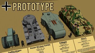 40 Crazy German Prototype Tanks Size Comparison 3D [upl. by Gine919]