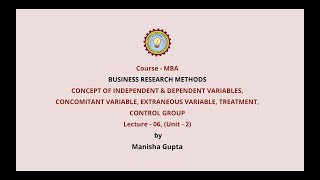 Business Research Methods  Concept of Independent amp Dependent Variables Concomitant Variable AKTU [upl. by Keelin]