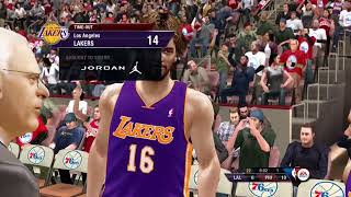 NBA Live 10 Gameplay  Los Angeles Lakers vs Philadelphia 76ers [upl. by Lili]