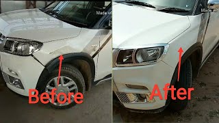 Vitara brezza left side fender dent paint work Rs 3500 only [upl. by Yanahs]