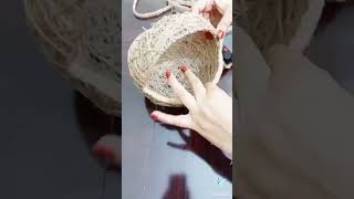 Making jute Rope Basketdiy Sana decor [upl. by Asli976]