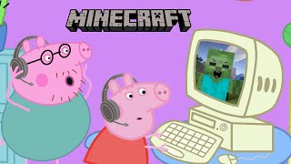 Peppa Pig vs Zombies Minecraft Stream Part 4 Cartoon Parody [upl. by Seagrave]